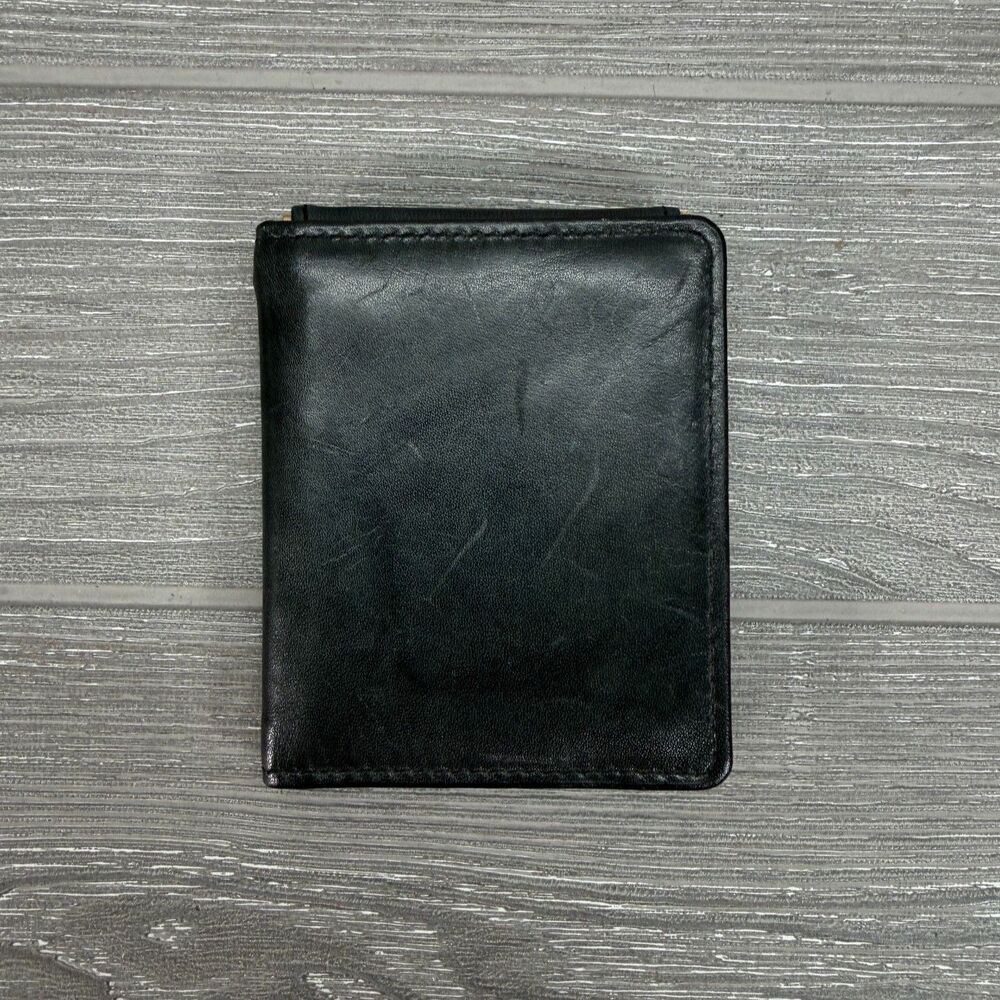 Geoffrey Beene Black Genuine Leather Bifold Wallet with Money Clip - Flaws